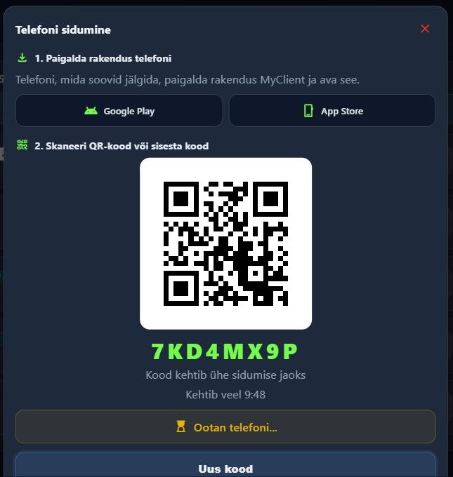 Telefoni sidumine QR-koodiga