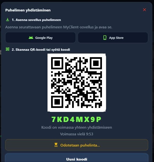 Puhelimen yhdistäminen QR-koodilla
