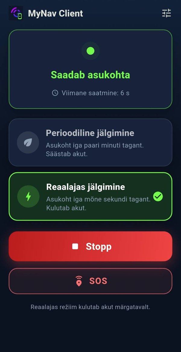 MyClient: reaalajas jälgimine käib